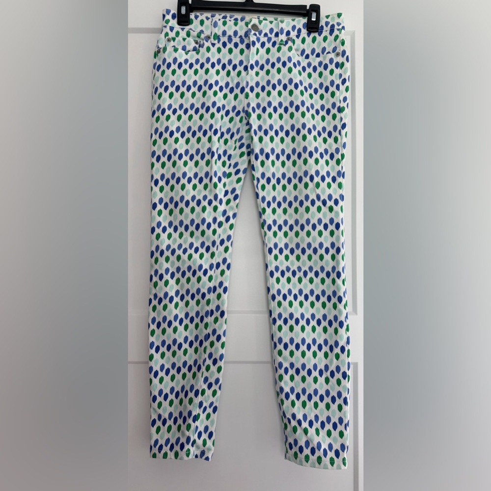 Vineyard Vines Chic Ikat Dot Women's 5 Pocket Skinny‎ Jeans, Size 6